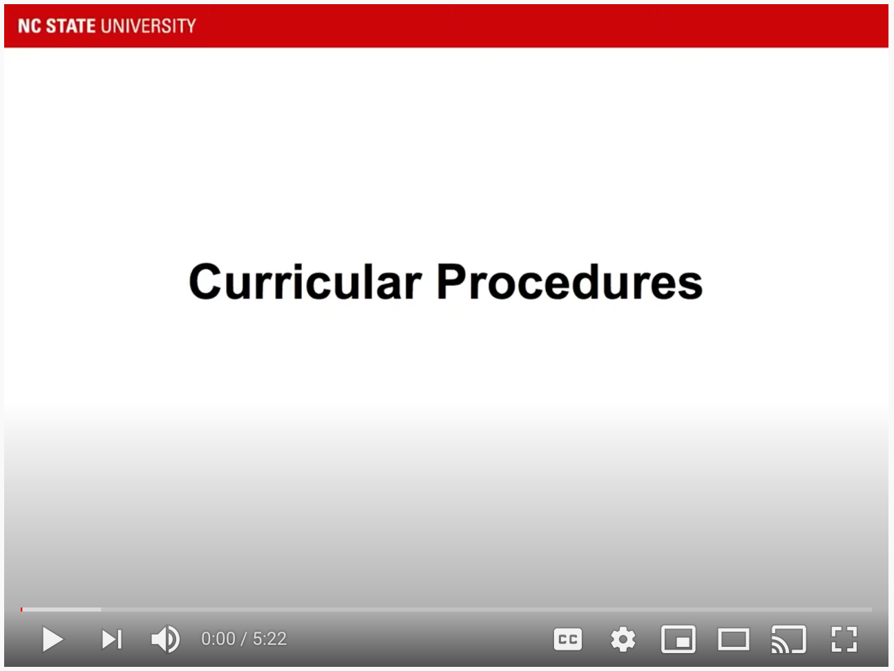 thumb: curricular procedures
