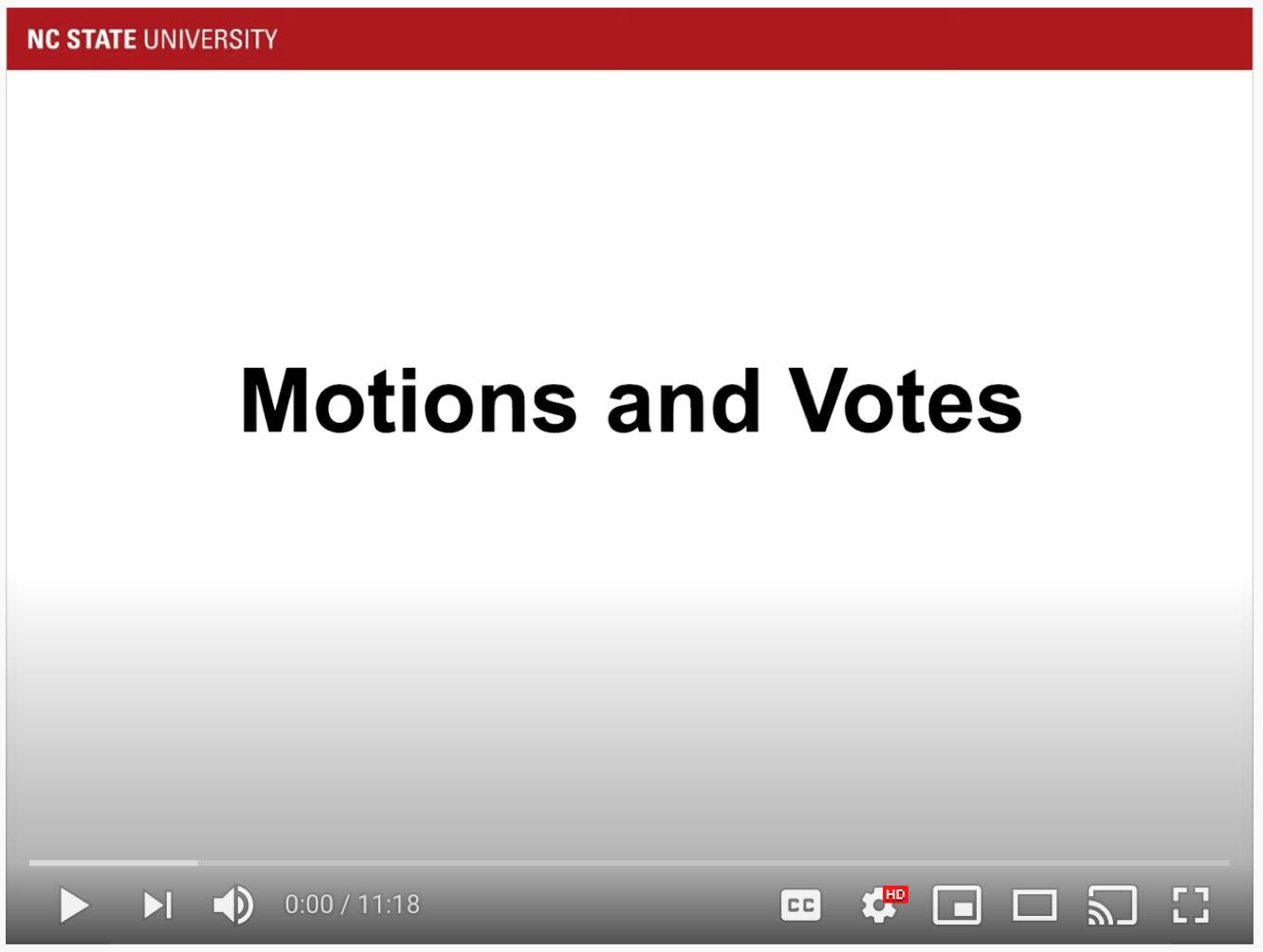 video thumbnail motions and votes